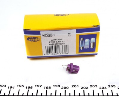 Автолампа PBX5 12V 0.4W BX8.5d (PBX5 0,4W 12) (opt-om) MAGNETI MARELLI 002052900000