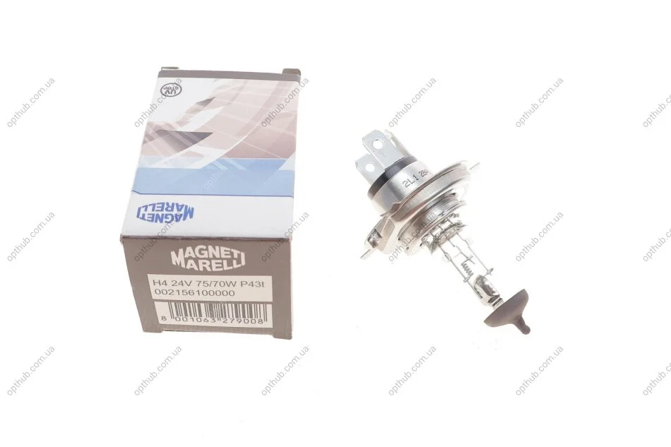 Автолампа H4 24V 75/70W P43t Standard 24V (H4 24V) (opt-om) MAGNETI MARELLI 002156100000 (фото 1)