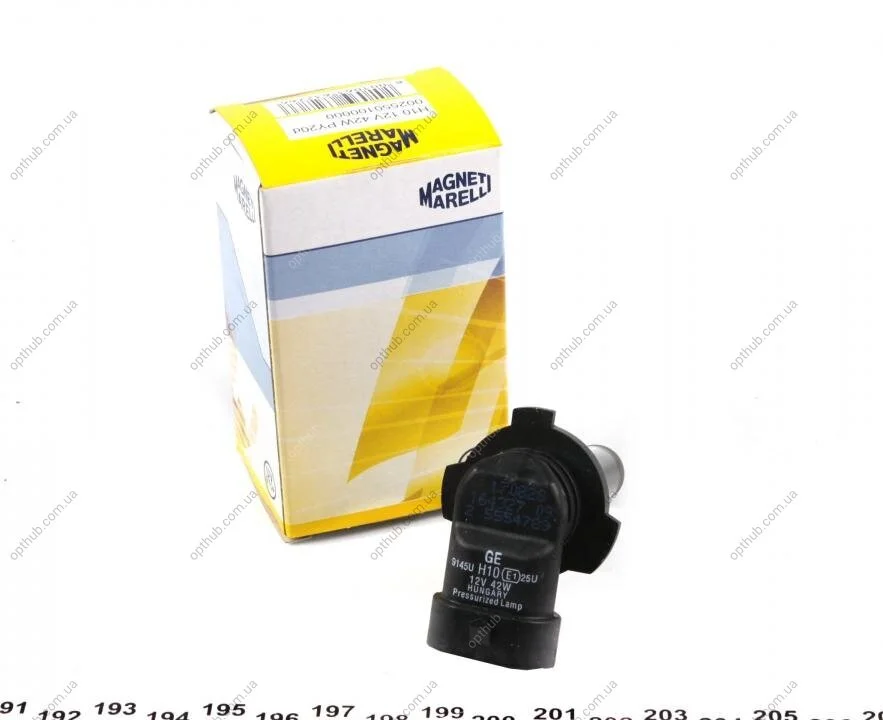 Лампа фарна H10 42W 12V PY20D (вир-во Magneti Marelli кор.код. H10 12V 55W) MAGNETI MARELLI 002550100000 (фото 1)