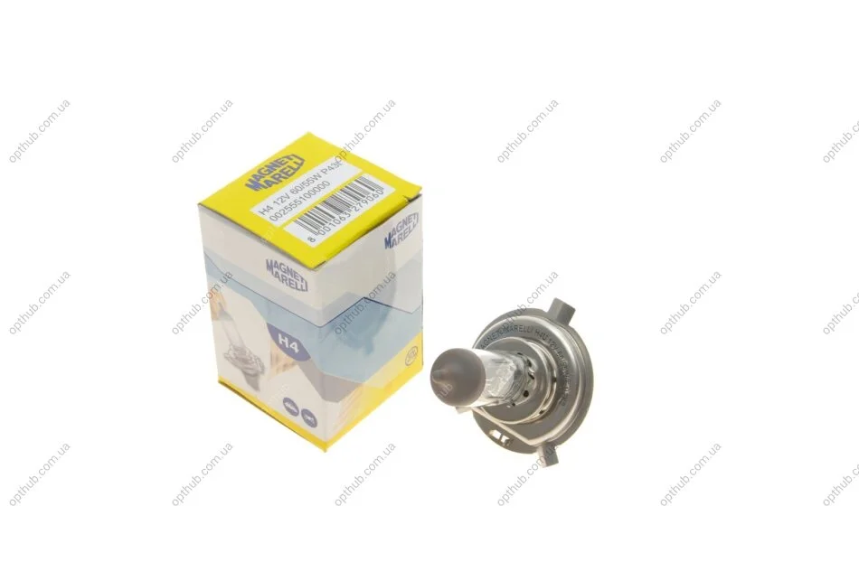 Лампа розжарювання H4 12V 60/55W P43t STANDART (вир-во Magneti Marelli) MAGNETI MARELLI 002555100000 (фото 1)