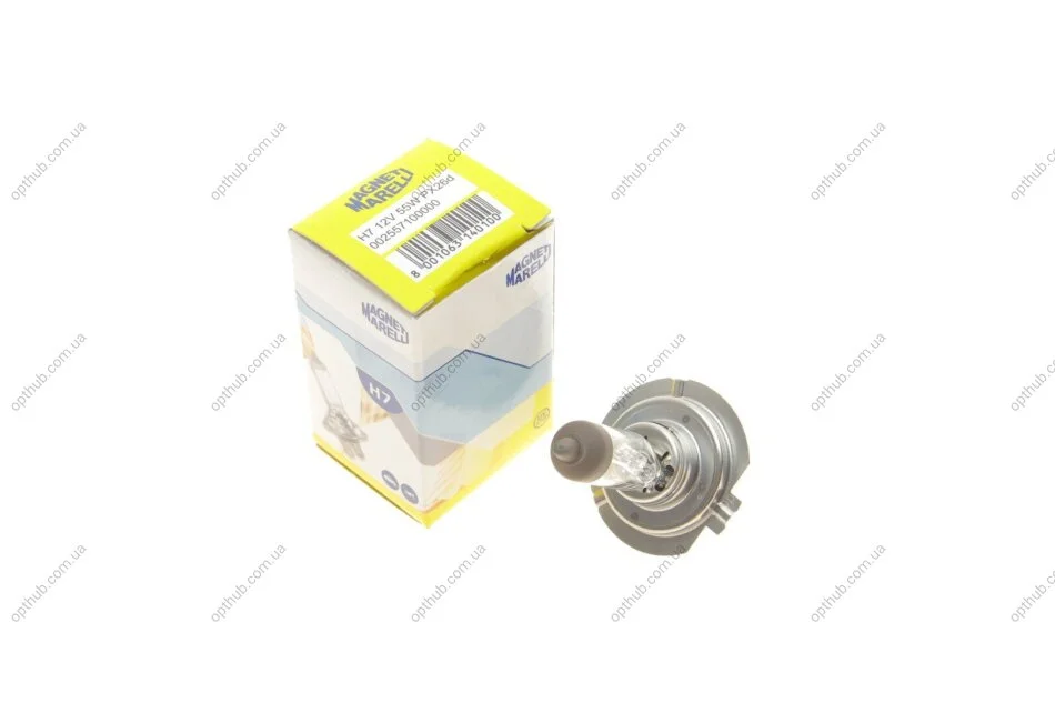 Лампа розжарювання H7 12V 55W PX26d STANDART (вир-во Magneti Marelli) MAGNETI MARELLI 002557100000 (фото 1)