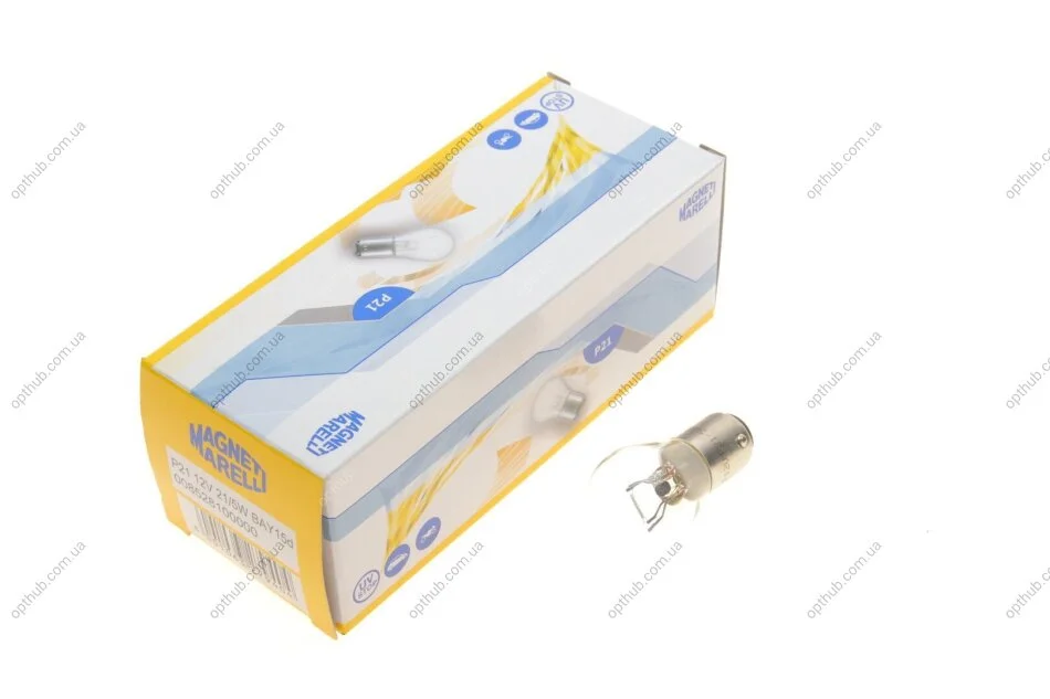 Лампа розжарювання P21/5W 12V BAY15d (вир-во Magneti Marelli) MAGNETI MARELLI 008528100000 (фото 1)