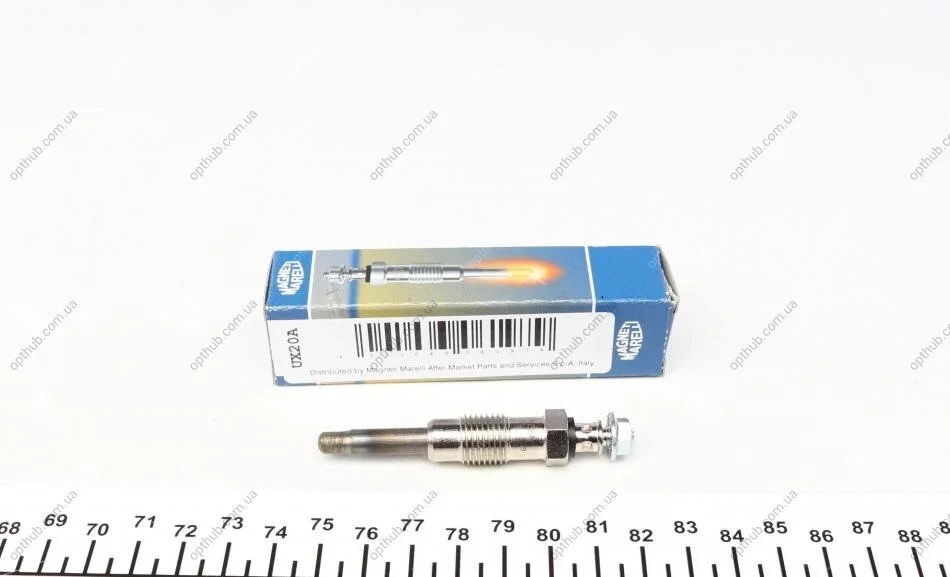 Свеча накаливания Citroen Jumper/Fiat Scudo/Peugeot Partner 1.9/2.5 D/TD -98 (UX20A) UA63 MAGNETI MARELLI 062900010304 (фото 1)