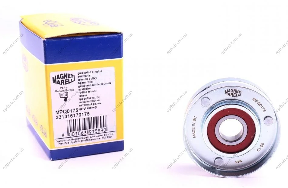 Натяжний ролик AUDI, SEAT, SKODA, VW (Вир-во Magneti Marelli, кор. код MPQ0175) MAGNETI MARELLI 331316170175 (фото 1)