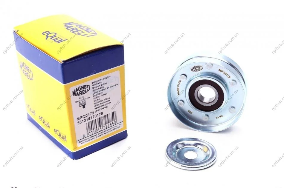 Ролик генератора VW Passat/Audi A4/A6/A8 2.4-2.8 94-05 (натяжний) (MPQ0179) UA63 MAGNETI MARELLI 331316170179 (фото 1)