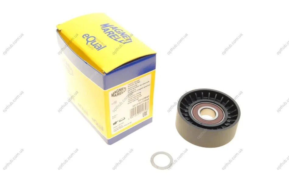 Ролик генератора BMW X3 (E83)/3 (E90) 1.6/2.0i 05-11 (натяжний) N46 (MPQ0643) UA63 MAGNETI MARELLI 331316170643 (фото 1)