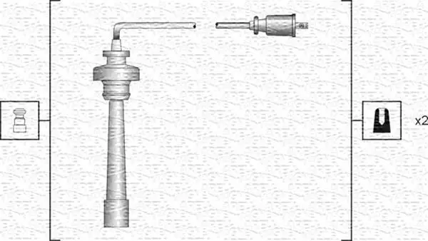 Комплект проводів запалювання MITSUBISHI SPACE STAR 1.3/1.6 09.00-12.04 MAGNETI MARELLI 941318111192 (фото 1)
