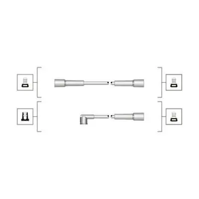 Комплект проводів запалювання FIAT UNO RENAULT CLIO II, KANGOO, KANGOO EXPRESS, MEGANE I, MEGANE I CLASSIC, MEGANE I COACH, MEGANE SCÉNIC 1.0-1.6 06.86- MAGNETI MARELLI 941319170042 (фото 1)