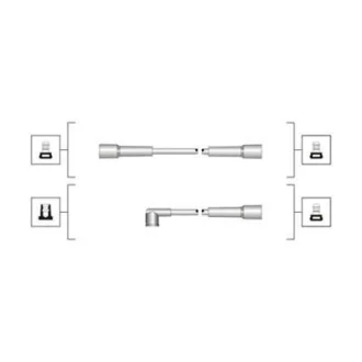 Комплект проводів запалювання FIAT UNO RENAULT CLIO II, KANGOO, KANGOO EXPRESS, MEGANE I, MEGANE I CLASSIC, MEGANE I COACH, MEGANE SCÉNIC 1.0-1.6 06.86- MAGNETI MARELLI 941319170042