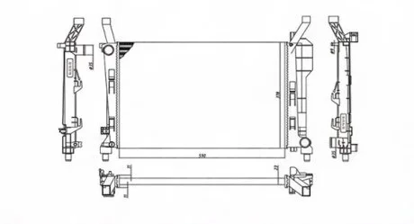 Радіатор охолоджування MB A/B-CL. (W169) 150/170 -ua MAGNETI MARELLI BM1262