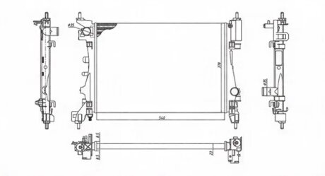 Радіатор охолоджування FIAT QUBO 1.4 -ua MAGNETI MARELLI BM1301