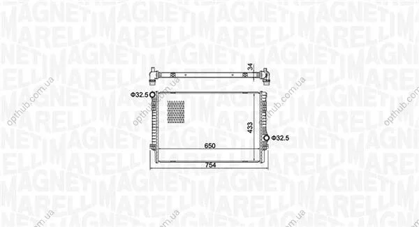 Радіатор охолоджування MAGNETI MARELLI BM1562 (фото 1)