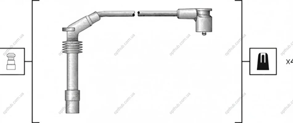 Комплект кабелів високовольтних MAGNETI MARELLI MSK1159 (фото 1)