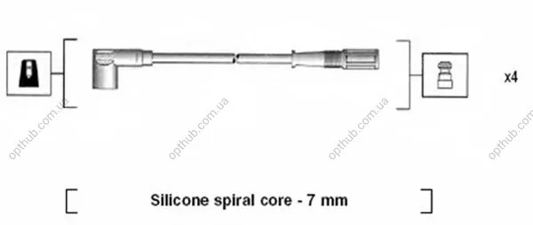 Комплект кабелів високовольтних MAGNETI MARELLI MSK610 (фото 1)