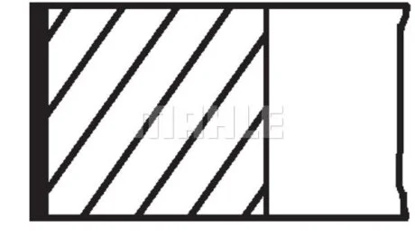 Комплект поршневих кілець з 3 шт... MAHLE / KNECHT 001 06 N0