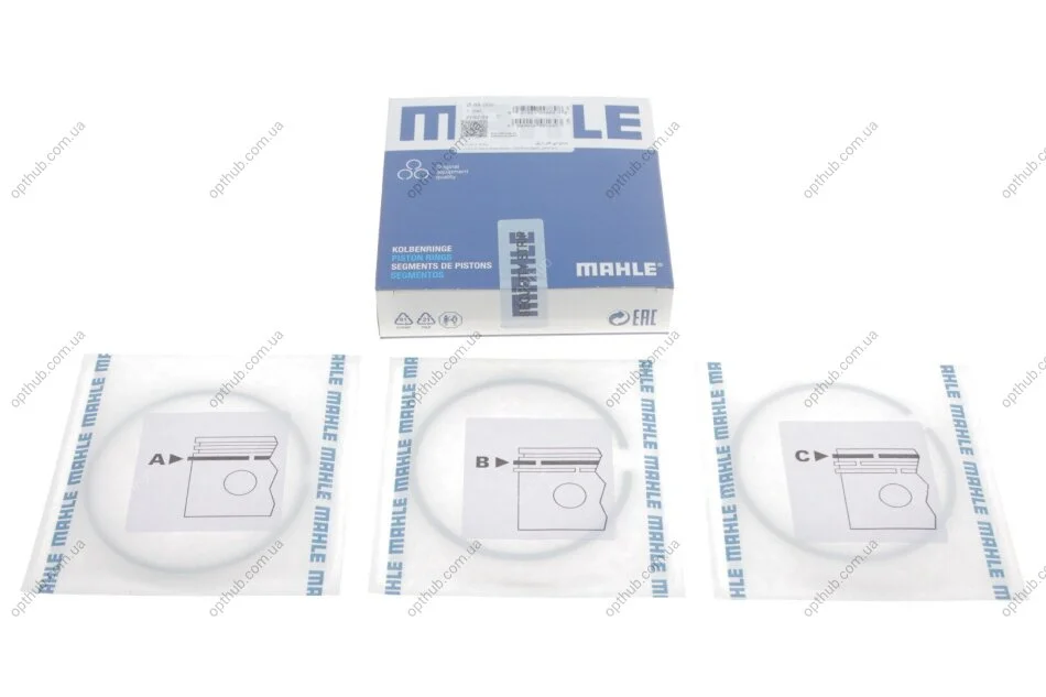 Кільця поршневі MB 88,00 OM611/612/613 2,2TD/2,7TD/3,2TD (вир-во Mahle) MAHLE / KNECHT 001 36 N0 (фото 1)