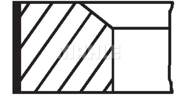 Комплект поршневих кілець з 3 шт... MAHLE / KNECHT 00140N1 (фото 1)