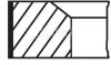 Комплект поршневих кілець з 3 шт... MAHLE / KNECHT 00140N1 (фото 1)