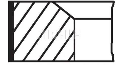 Комплект поршневих кілець з 3 шт... MAHLE / KNECHT 00140N1