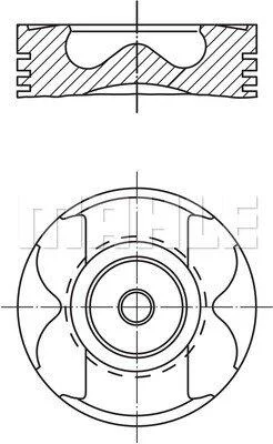 Поршень MAHLE / KNECHT 004 57 03 (фото 1)