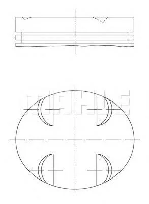 Поршень MAHLE / KNECHT 005 24 01 (фото 1)