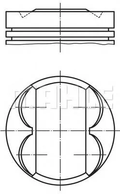 Поршень MAHLE / KNECHT 011 PI 00105 002 (фото 1)