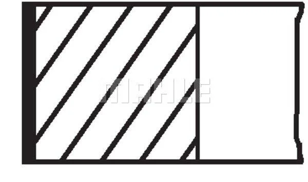 Комплект поршневих кілець з 3 шт... MAHLE / KNECHT 01218N2 (фото 1)