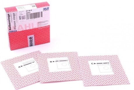 Кільця поршневі Renault Trafic 1.9DTI (80.50mm/+0.5) (2.5-2-3) MAHLE UA63 MAHLE / KNECHT 021 58 V2