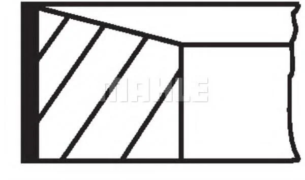 Комплект поршневих кілець MAHLE / KNECHT 021RS001150N2 (фото 1)