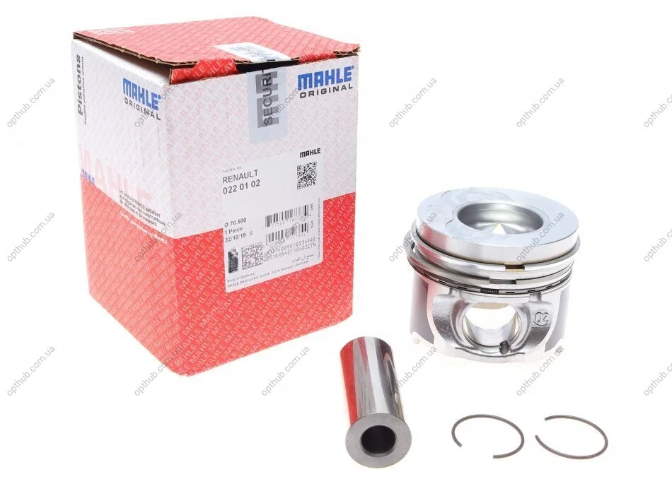 Поршень з кільцями RENAULT 76,50 K9K 1,5TD d26 (вир-во Mahle) MAHLE / KNECHT 022 01 02 (фото 1)