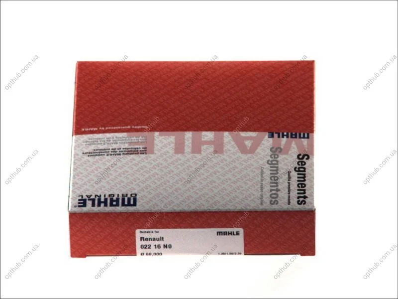 Кільця поршневі RENAULT 69.0 (1.2/1.5/2.5) D4F (вир-во Mahle) MAHLE / KNECHT 022 16 N0 (фото 1)