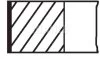 Комплект поршневых колец из 3 шт.. MAHLE / KNECHT 02808N1 (фото 1)