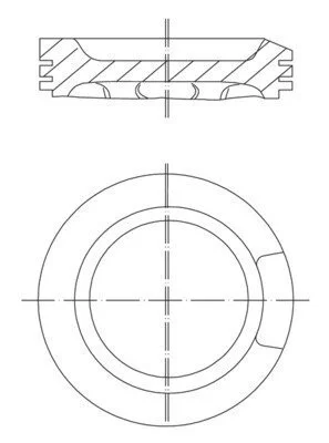 Поршень VW Passat/Audi A3/A4/A6 1.8T 97-05 (81.51mm/+0.5) MAHLE (opt-om) MAHLE / KNECHT 033 04 02 (фото 1)
