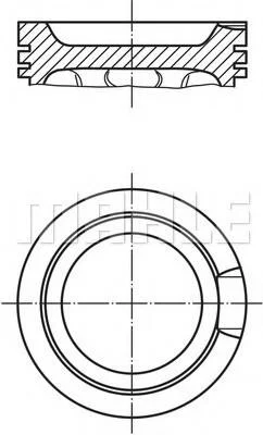 Поршень MAHLE / KNECHT 033 16 02 (фото 1)