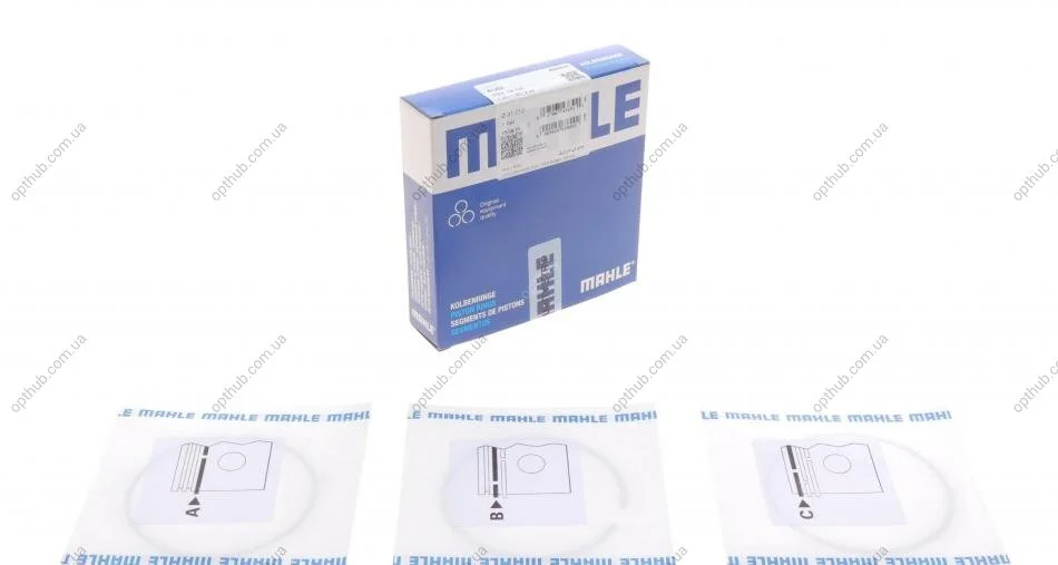 Кільця поршневі Audi A6 2.4 04-08 (81.01mm/STD) (1.2-1.5-2) MAHLE 033 18 N0 (opt-om) MAHLE / KNECHT 03318N0 (фото 1)