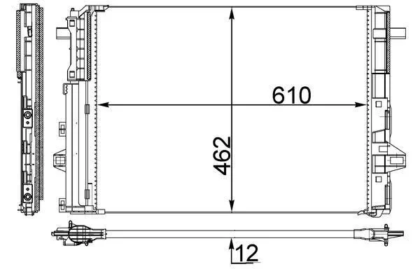 Конденсер кондиционера MAHLE / KNECHT AC 446 000S (фото 1)