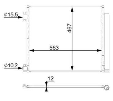 Радіатор кондиціонера MAHLE / KNECHT AC 78 000S
