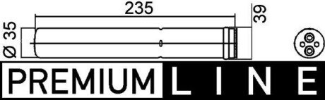 Осушувач кондиціонера MAHLE / KNECHT AD 259 000P