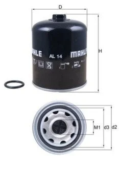 Картридж осушителя воздуха MAHLE / KNECHT AL 14