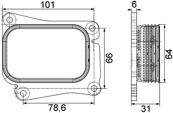 Радіатор масляний MERCEDES C-, E-CLASS -ua MAHLE / KNECHT CLC 111 000S (фото 1)