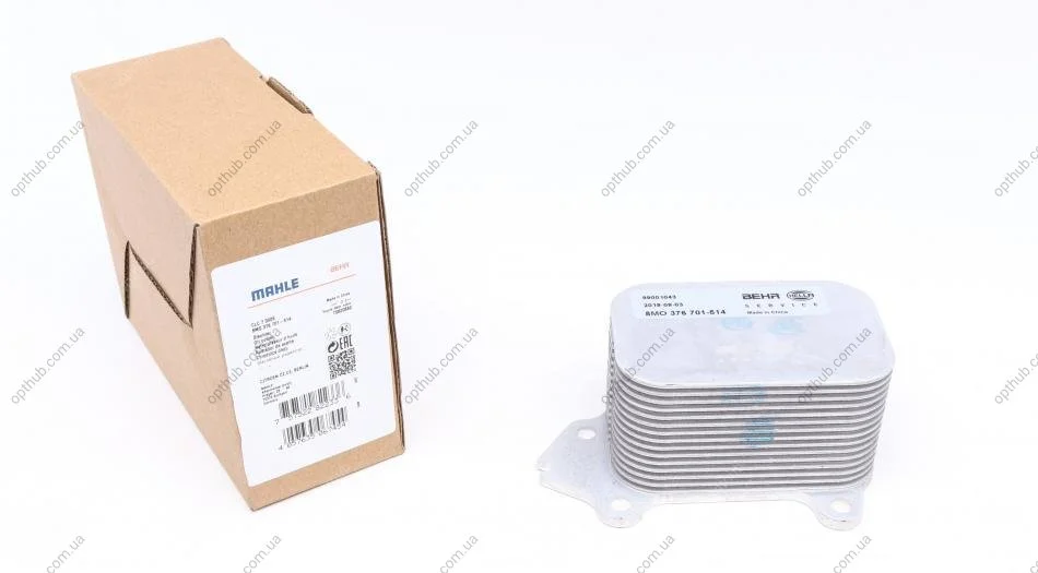 Радіатор масляний Citroen Berlingo/Peugeot Partner/Expert/Fiat Scudo 1.6HDI 07- (теплообмінник UA63 MAHLE / KNECHT CLC 7 000S (фото 1)