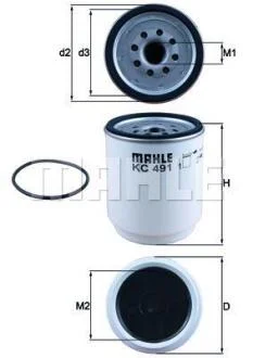 Паливний фільтр MAHLE / KNECHT KC 491D