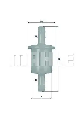 Паливний фільтр LIGIER NOVA 0.05 08.02-12.08 MAHLE / KNECHT KL 26 OF (фото 1)