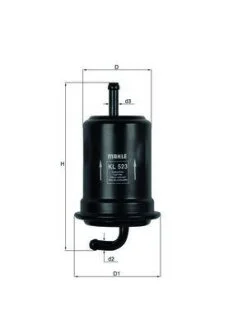 Паливний фільтр MAHLE / KNECHT KL523