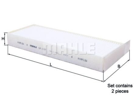 Фильтр салона Peugeot 308 13-(к-кт 2 шт.).) KNECHT UA63 MAHLE / KNECHT LA 1157/S