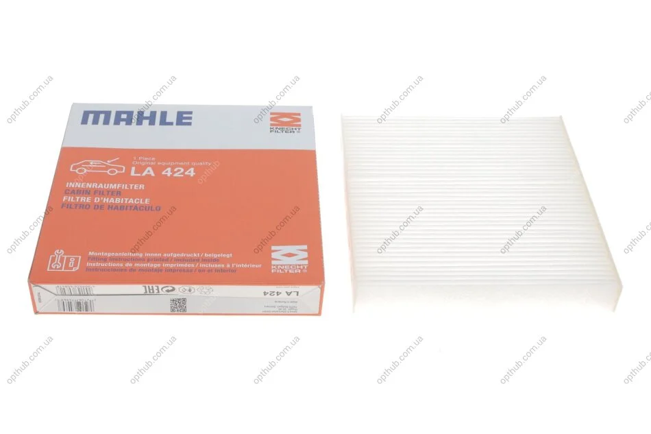 Фільтр салону (вир-во Knecht-Mahle) LA424 MAHLE / KNECHT LA 424 (фото 1)