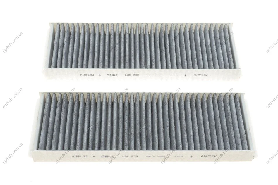 Фільтр салону Audi A6 2.0/2.7TDI 04- (вугільний) (к-кт 2 шт.) KNECHT UA63 MAHLE / KNECHT LAK 239/S (фото 1)