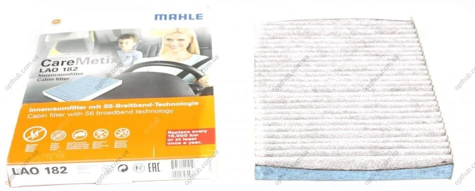 Фільтр салону VW T5, T6 03-, TOUAREG I 02-10 CareMetix (вир-во KNECHT-MAHLE) LAO182 MAHLE / KNECHT LAO 182 (фото 1)
