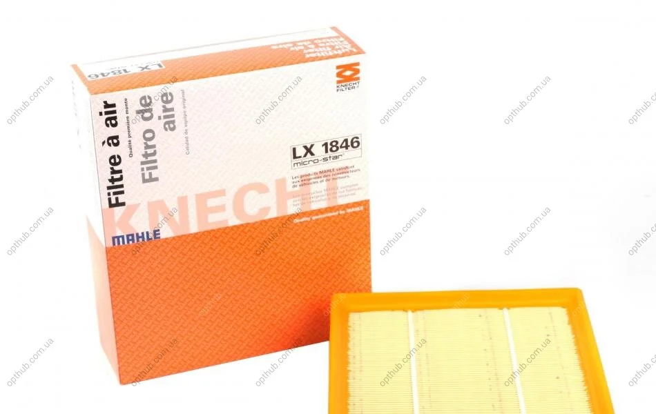 Фільтр повітряний Fiat Doblo 1.6-2.0JTD 10- KNECHT UA63 MAHLE / KNECHT LX 1846 (фото 1)