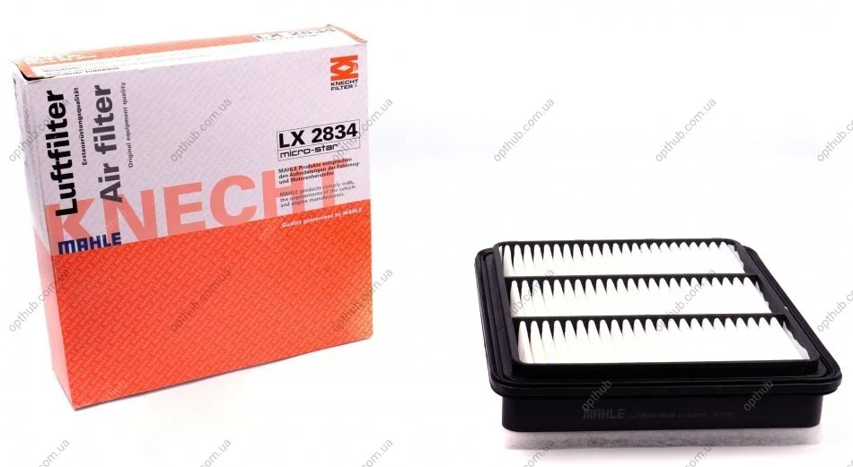 Фільтр повітряний (вир-во Knecht-Mahle) LX2834 MAHLE / KNECHT LX 2834 (фото 1)